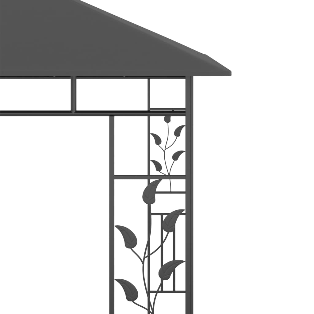 Pavėsinė su tinkleliu ULTRA, antracito, 3x3m