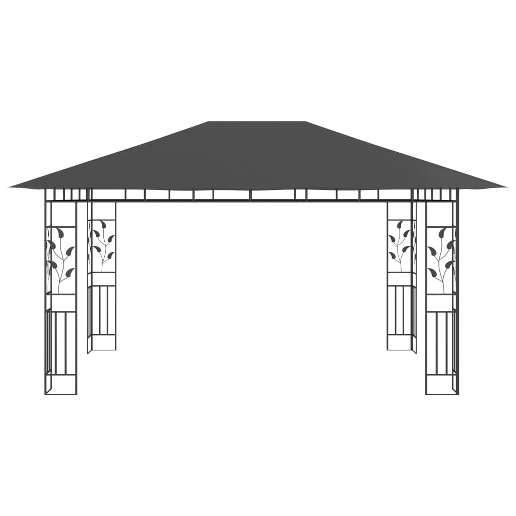 Gazebo with mosquito net ULTRA, anthracite, 4x3m