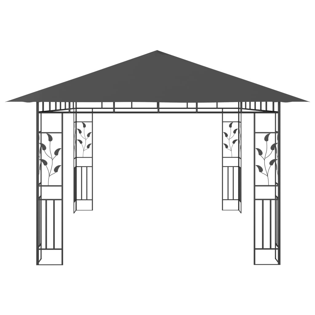 Gazebo with mosquito net ULTRA, anthracite, 4x3m
