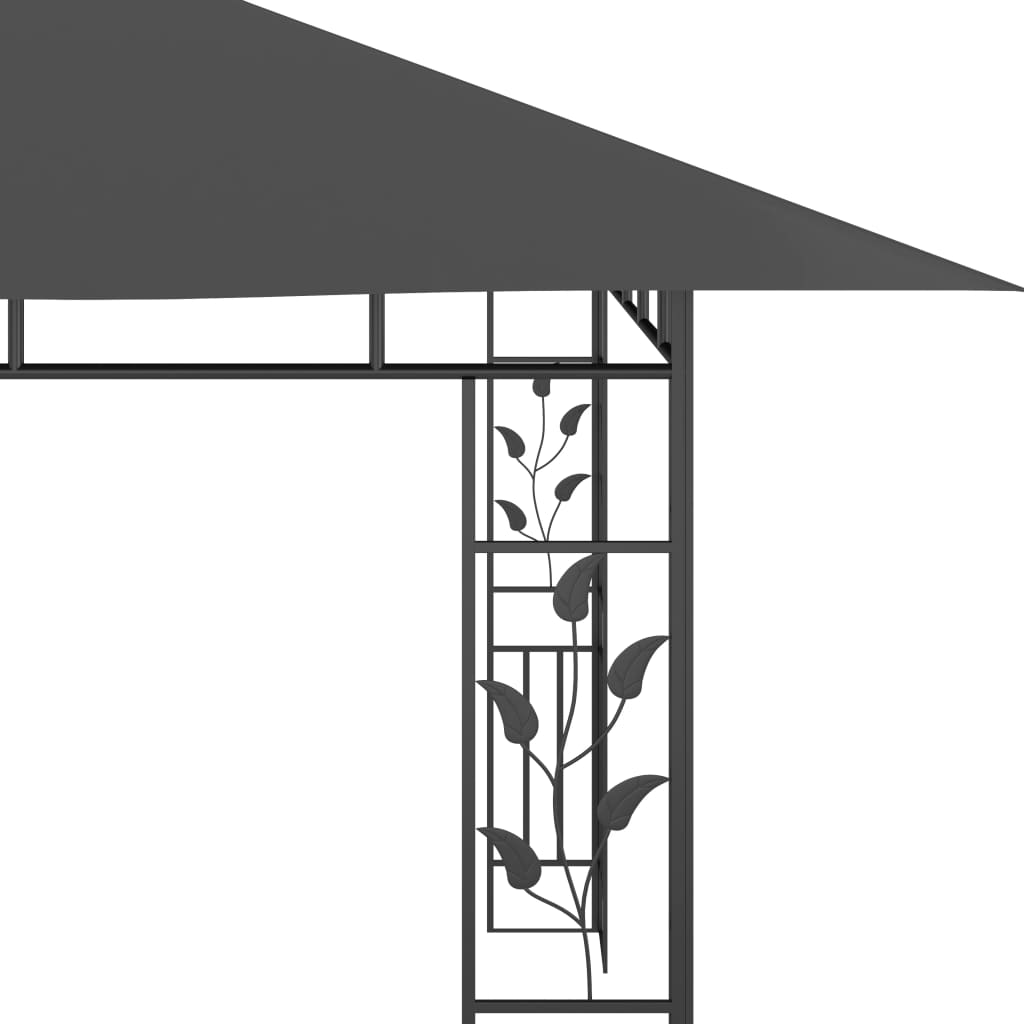 Gazebo with mosquito net ULTRA, anthracite, 4x3m