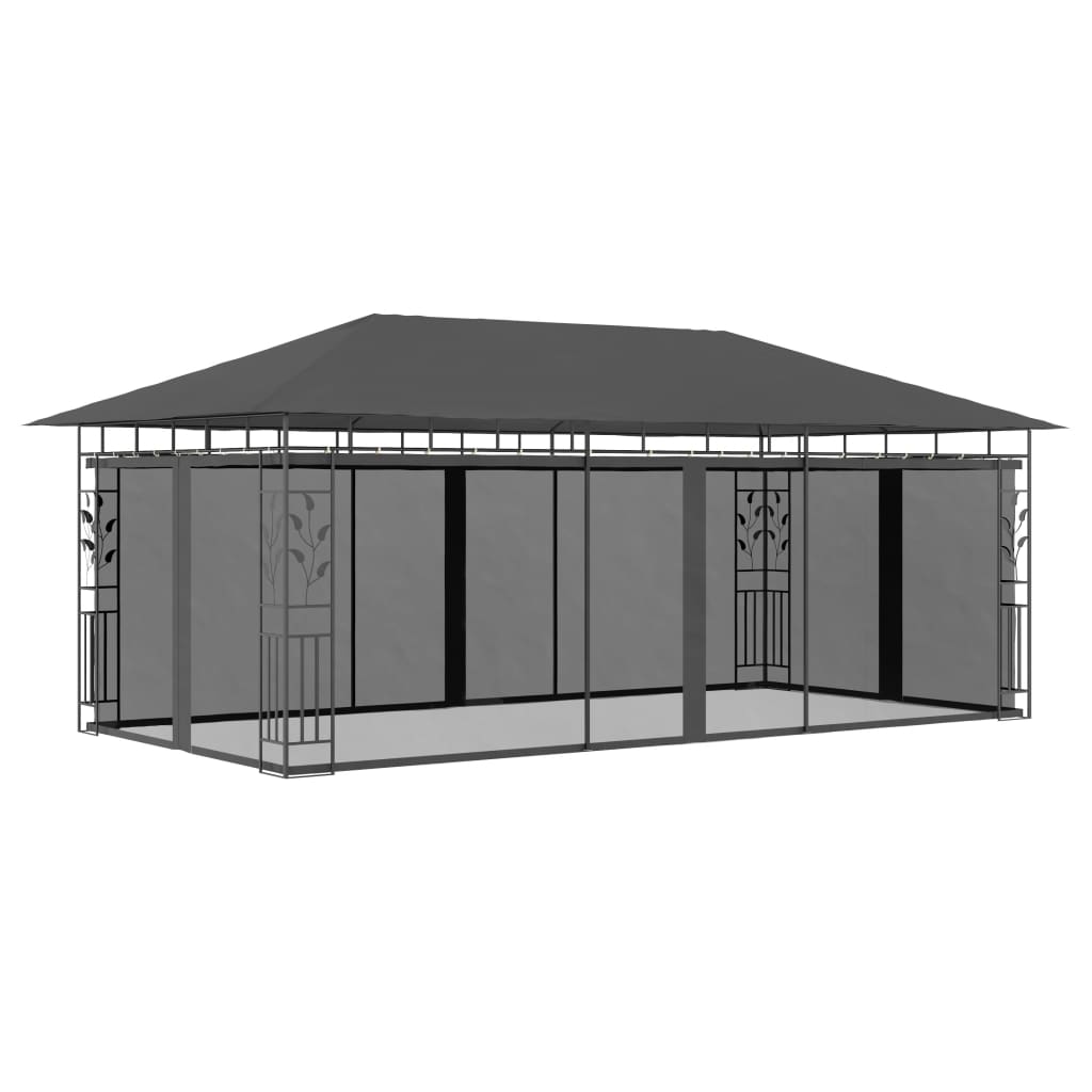Gazebo with mosquito net ULTRA, anthracite, 6x3m