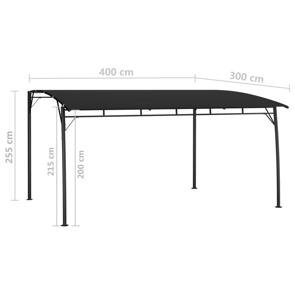 Pavėsinė ULTRA, antracito, 4x3m