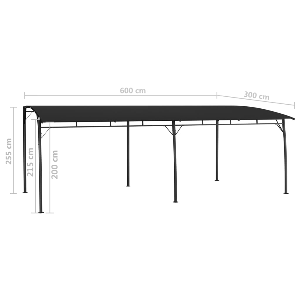 Gazebo ULTRA, anthracite, 6x3m