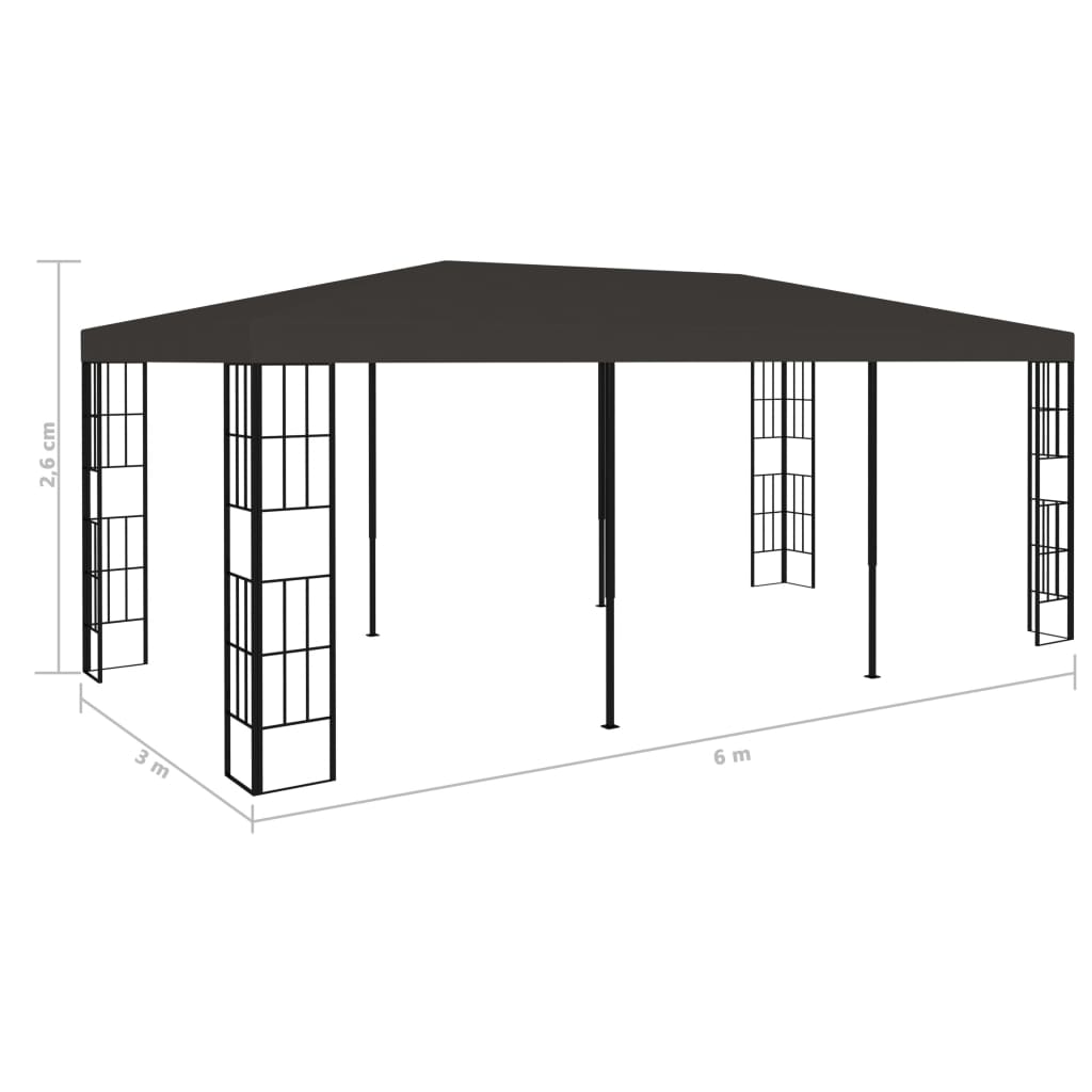 Pavėsinė ULTRA, antracito, 3x6m