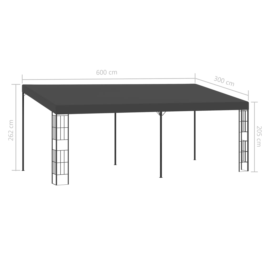 Pavėsinė ULTRA, antracito, 3x6m