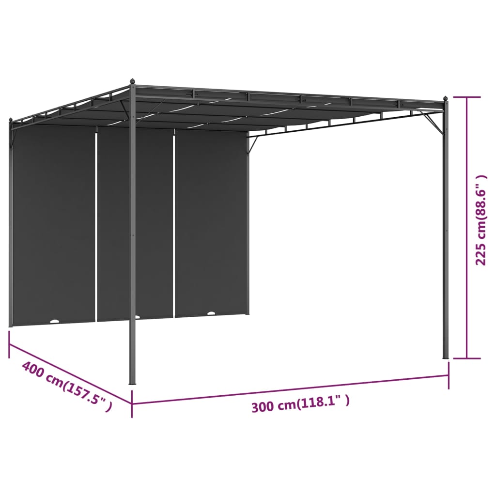 Nojume ULTRA, antracīta, 4x3m