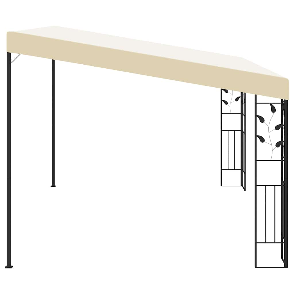 Prie sienos montuojama pavėsinė, kreminės spalvos, 4x3x2,5m