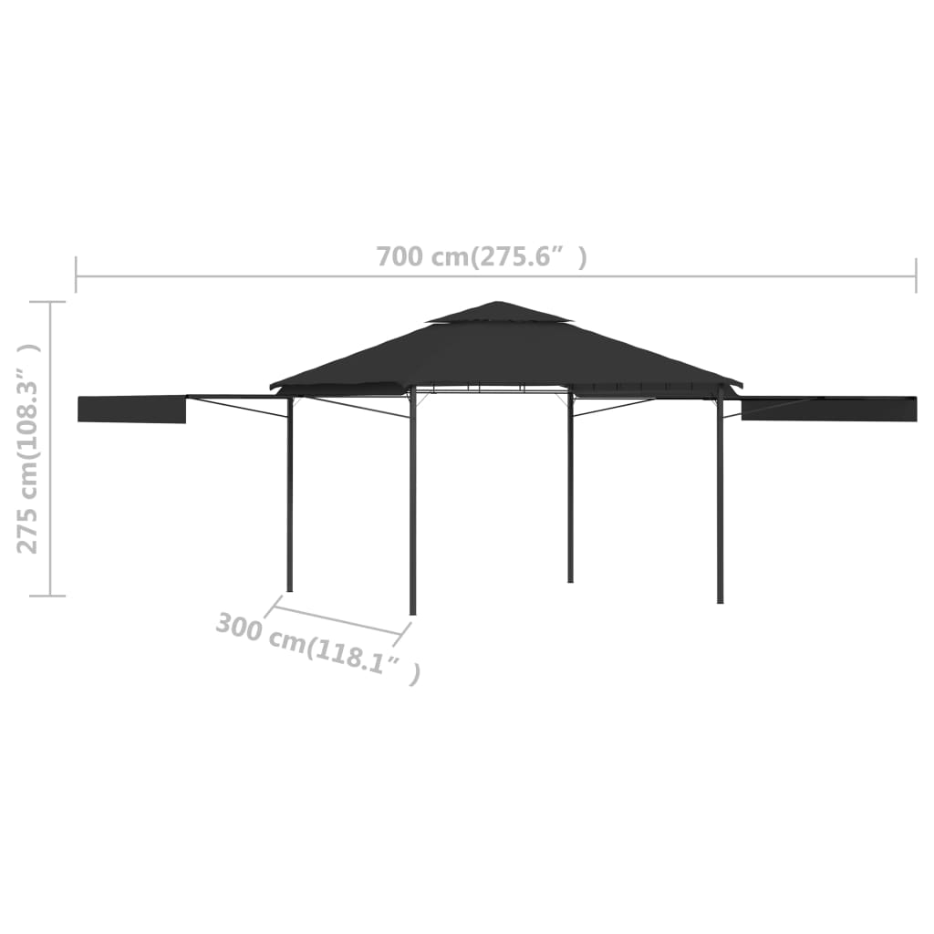 Nojume ULTRA, antracīta, 3x3m