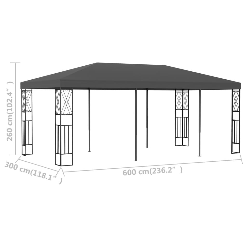 Pergola ULTRA, anthracite, 3x6m
