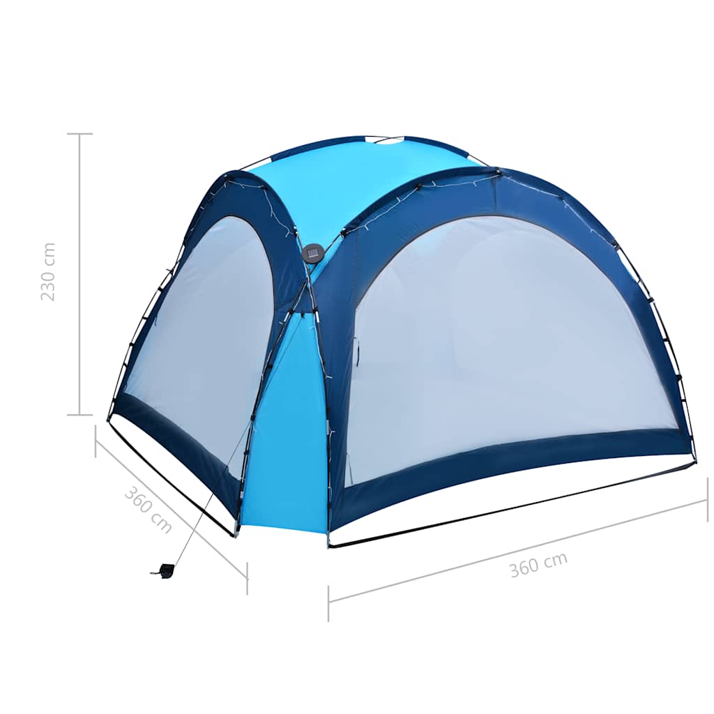Pasākumu telts DUNE, zila, 3,6x3,6m
