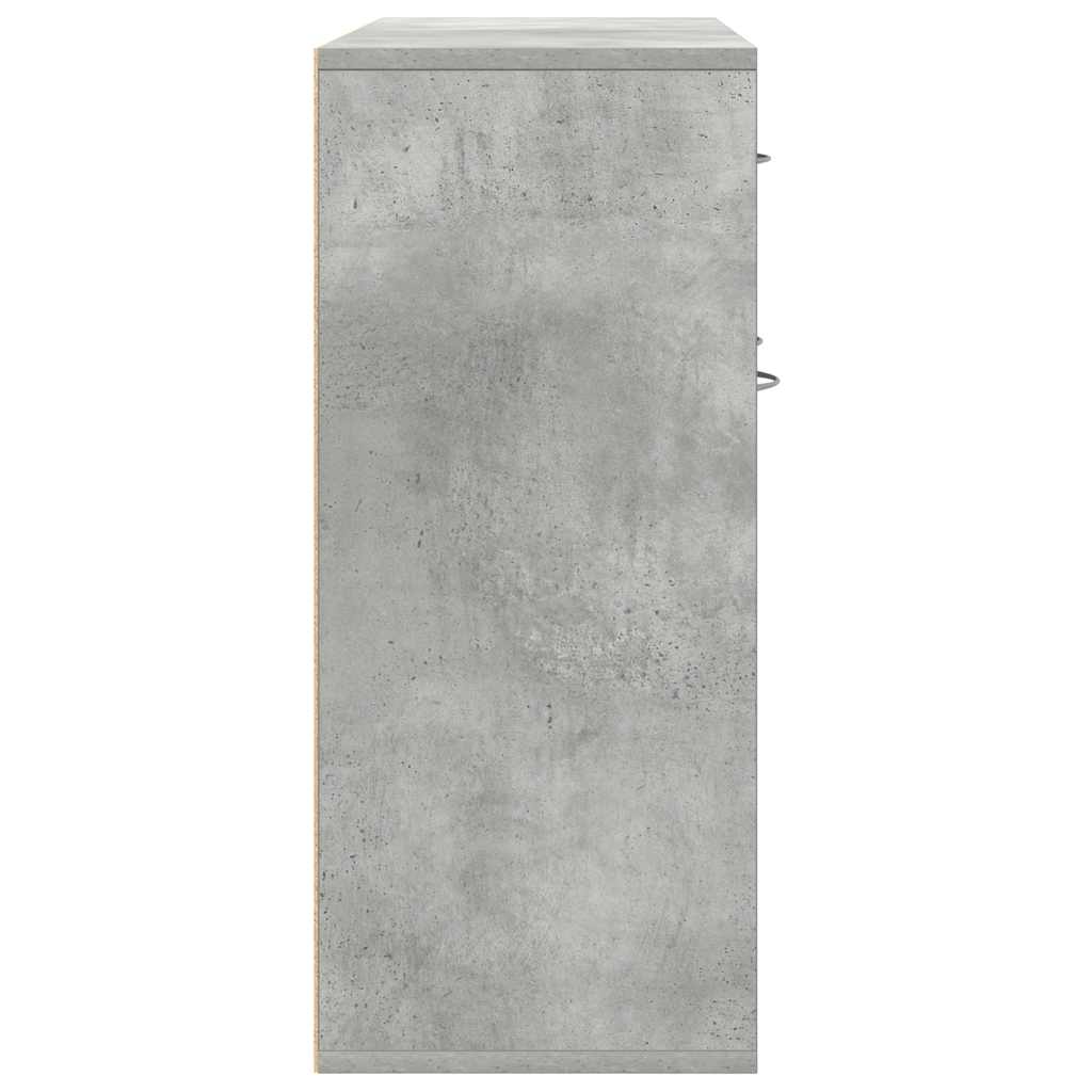 Sānu skapītis, betona pelēks, 88x30x70cm, apstrādāta koksne