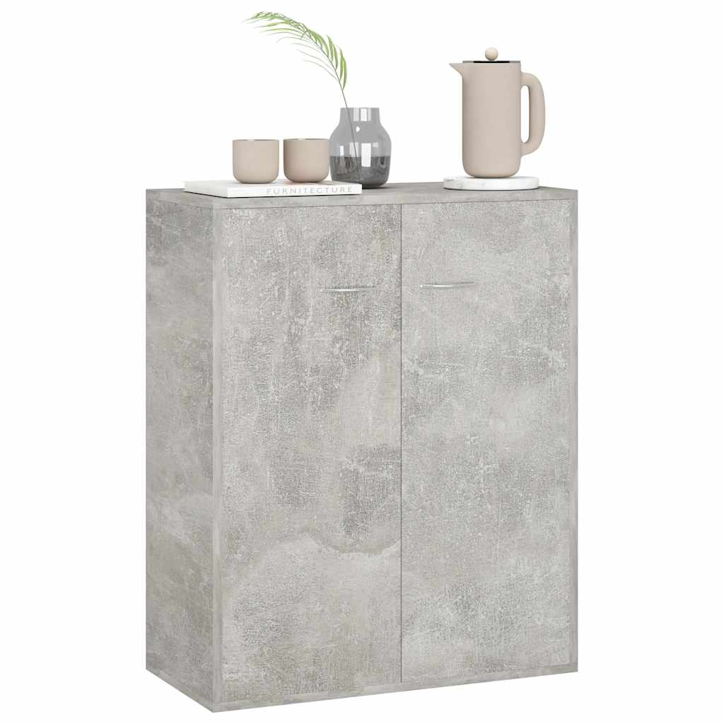 Sānu skapītis, betona pelēks, 60x30x75cm, apstrādāta koksne