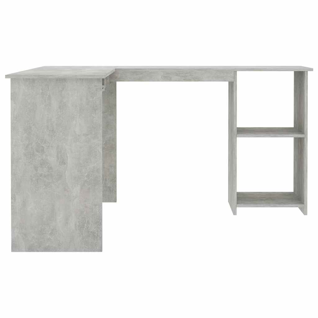 Kampinis stalas, betono, 120x140x75cm, mediena, L formos