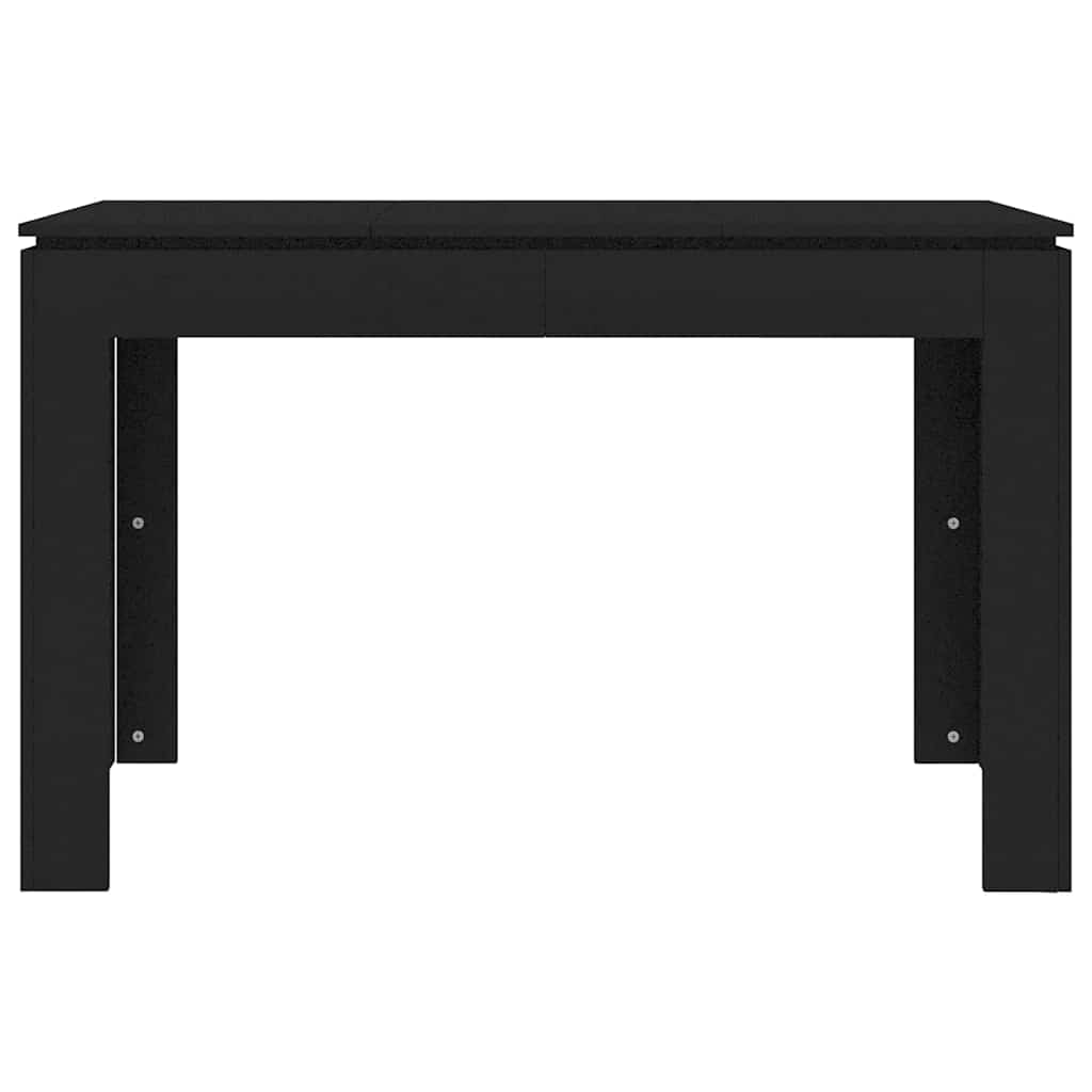Valgomojo stalas, juodos spalvos, 120x60x76cm, apdirbta mediena