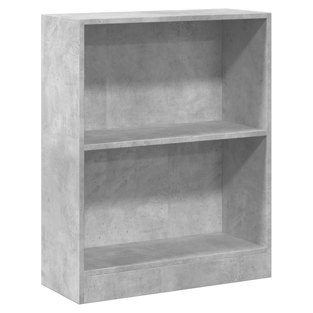 Lentyna knygoms, betono pilkos spalvos, 60x24x76 cm, mediena