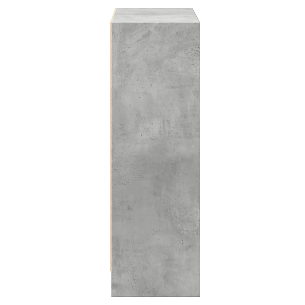 Lentyna knygoms, betono pilkos spalvos, 60x24x76 cm, mediena