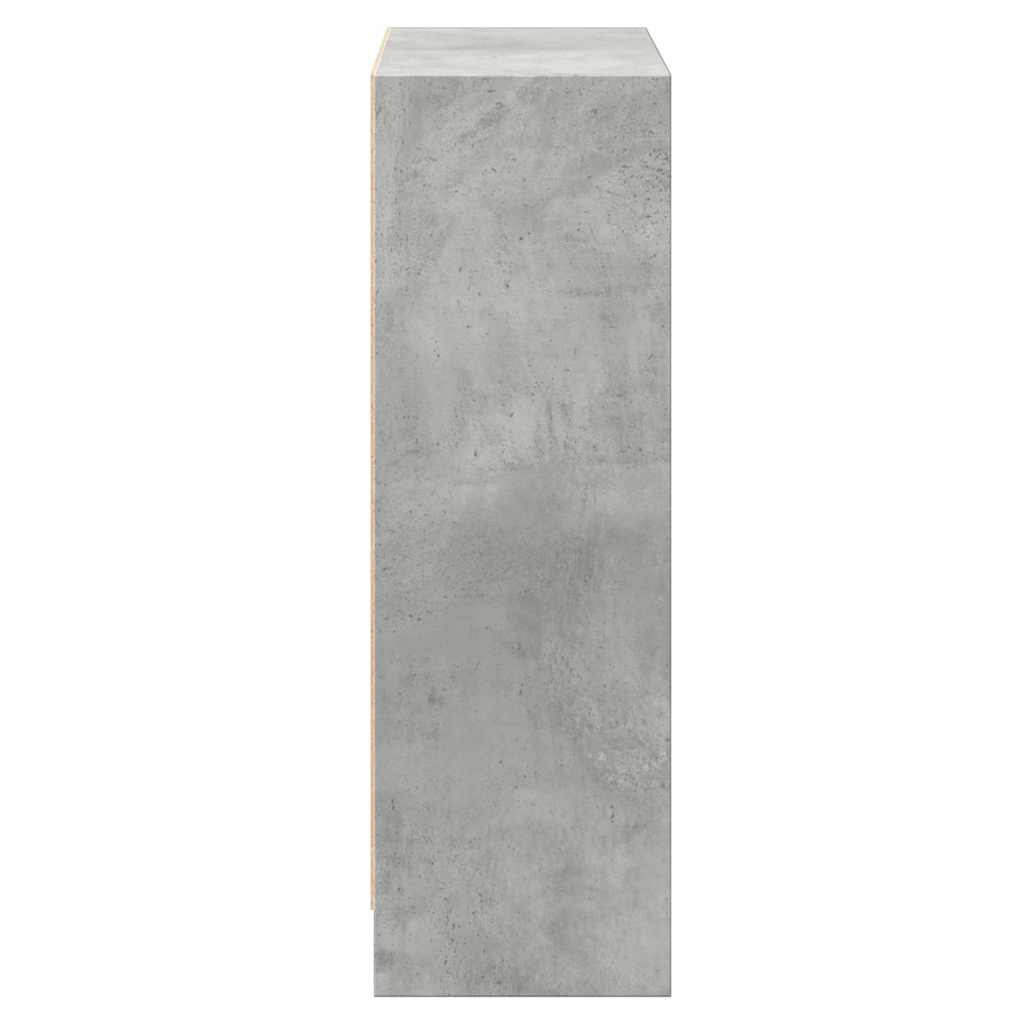 Lentyna knygoms, betono pilkos spalvos, 60x24x76 cm, mediena