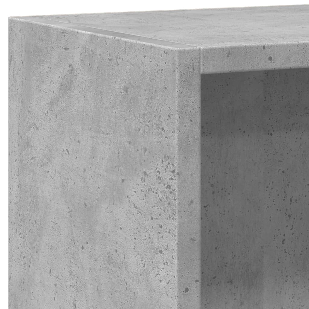 Lentyna knygoms, betono pilkos spalvos, 60x24x76 cm, mediena