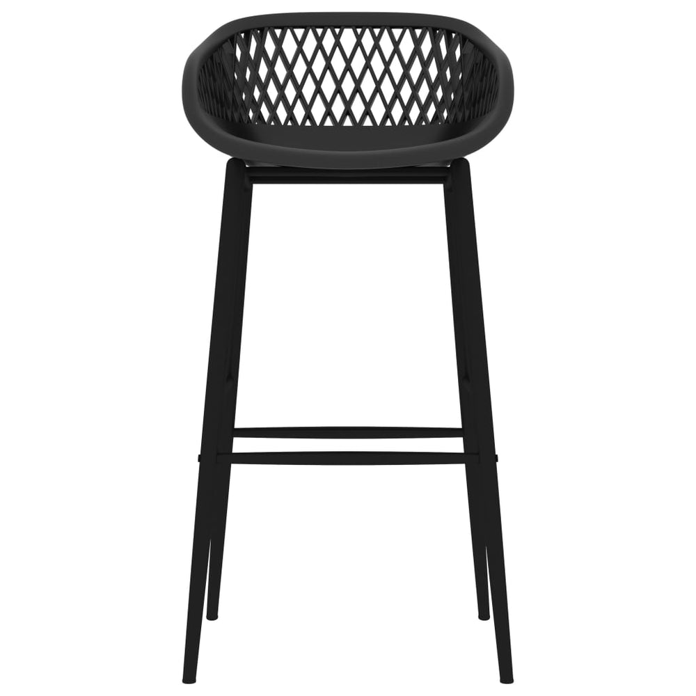 Bar stools, 2 pcs, black