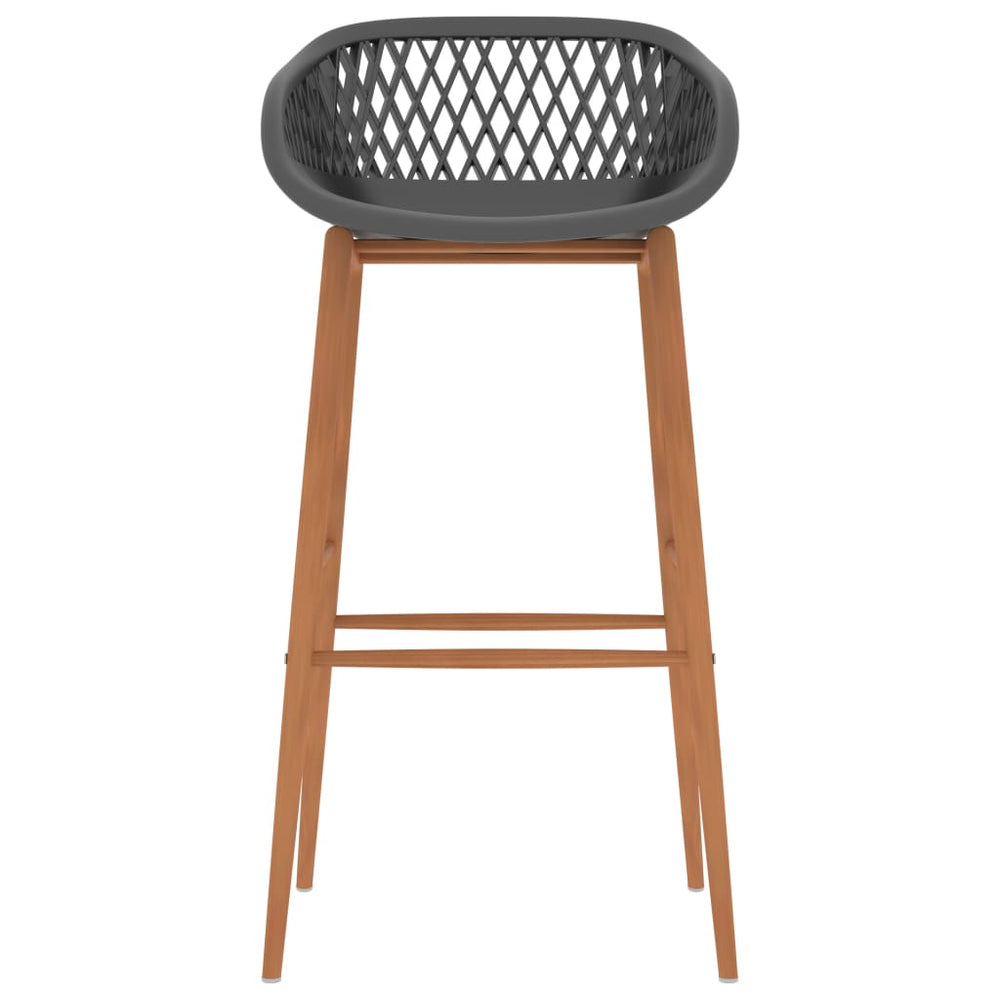 Bar stools, 2 pcs., grey