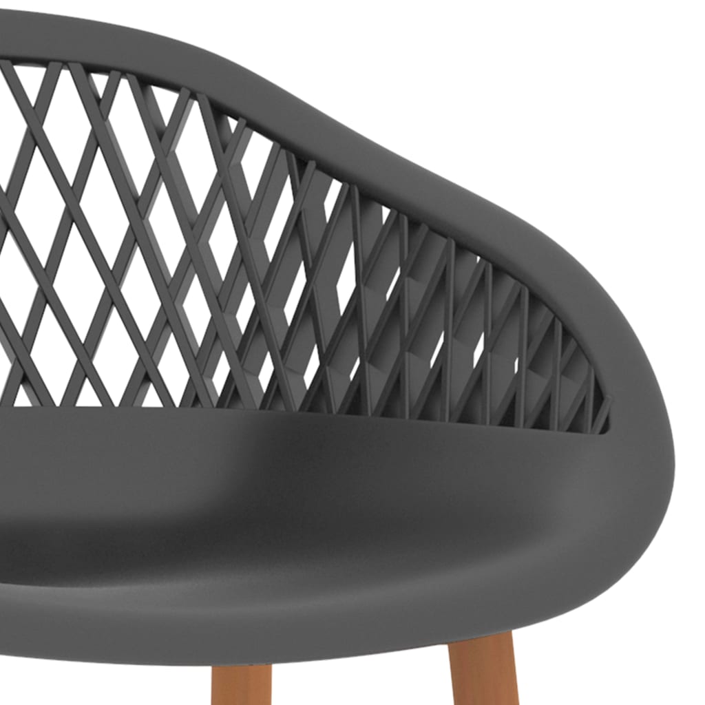 Bar stools, 2 pcs., grey