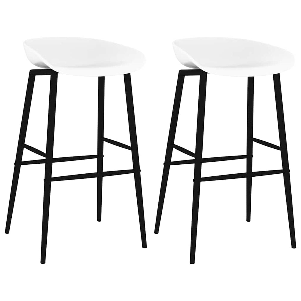 Bar stools, 2 pcs., white