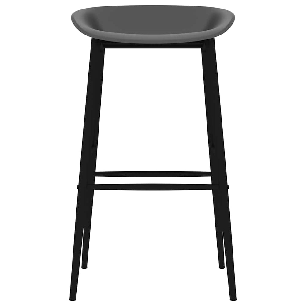 Bar stools, 2 pcs., grey