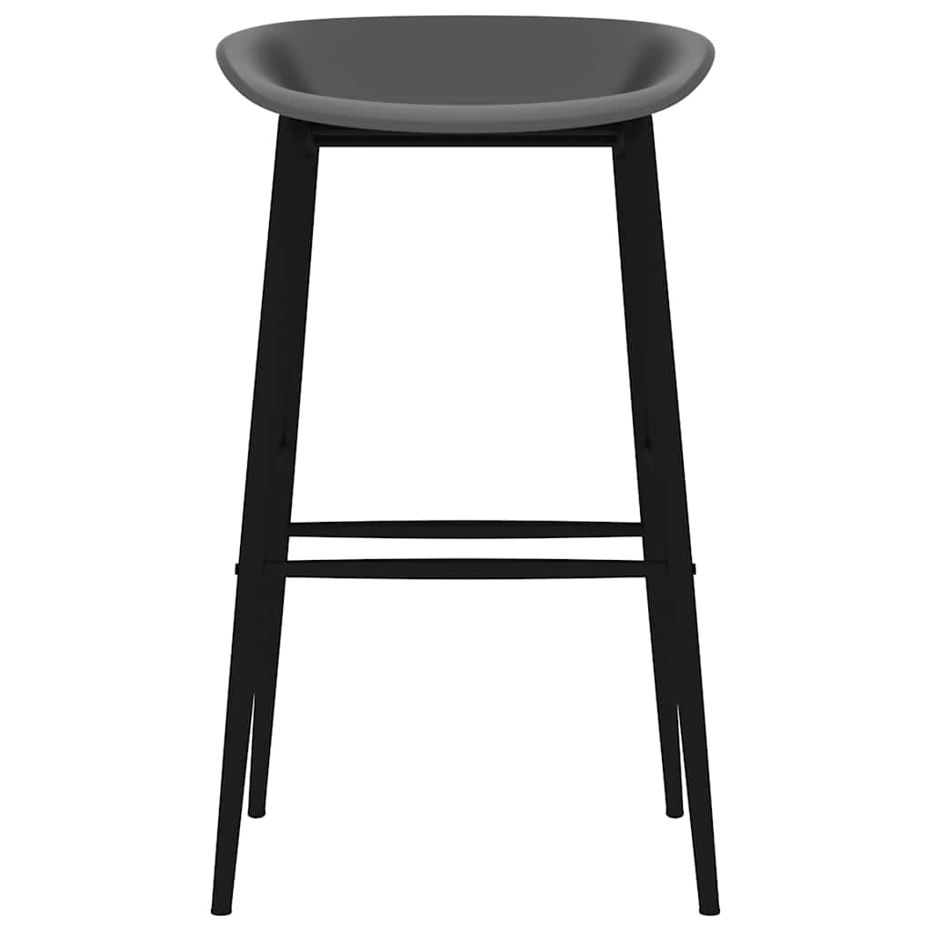 Bar stools, 2 pcs., grey