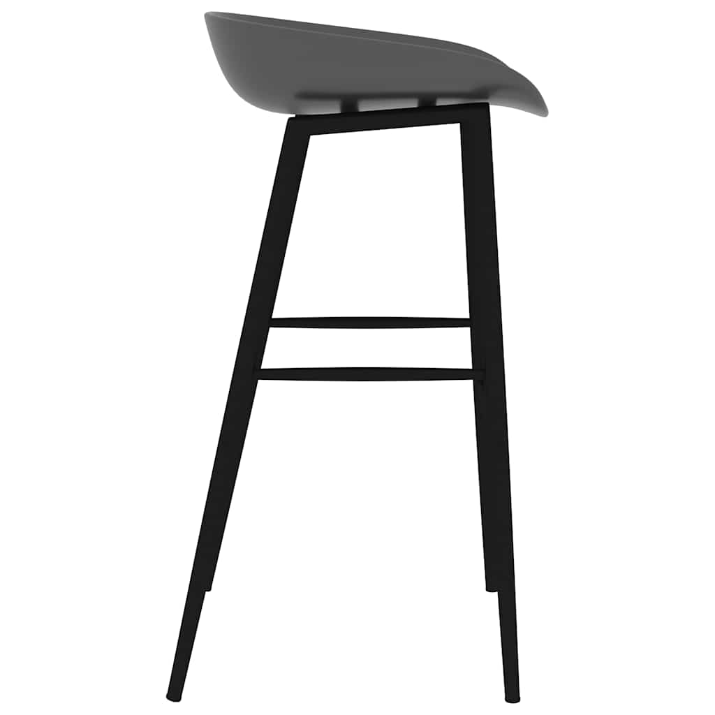 Bar stools, 2 pcs., grey