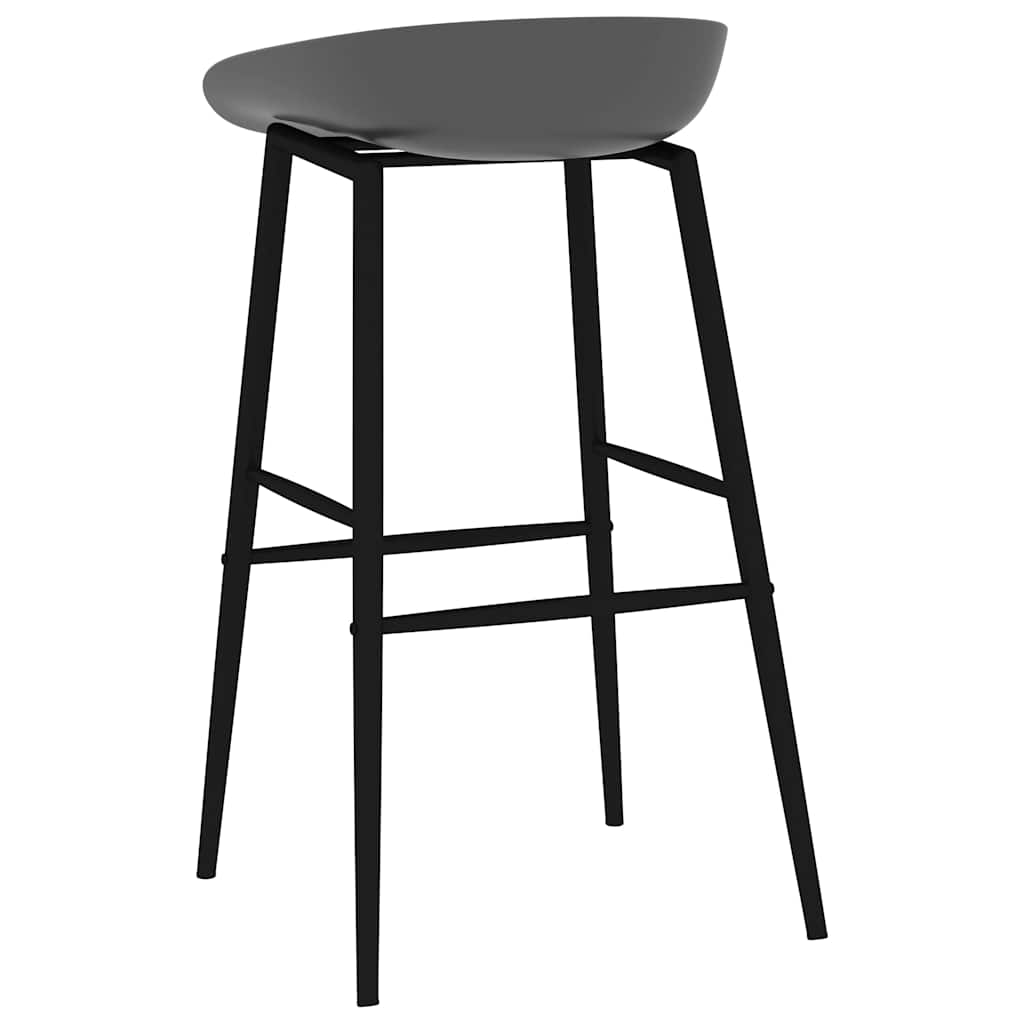 Bar stools, 2 pcs., grey