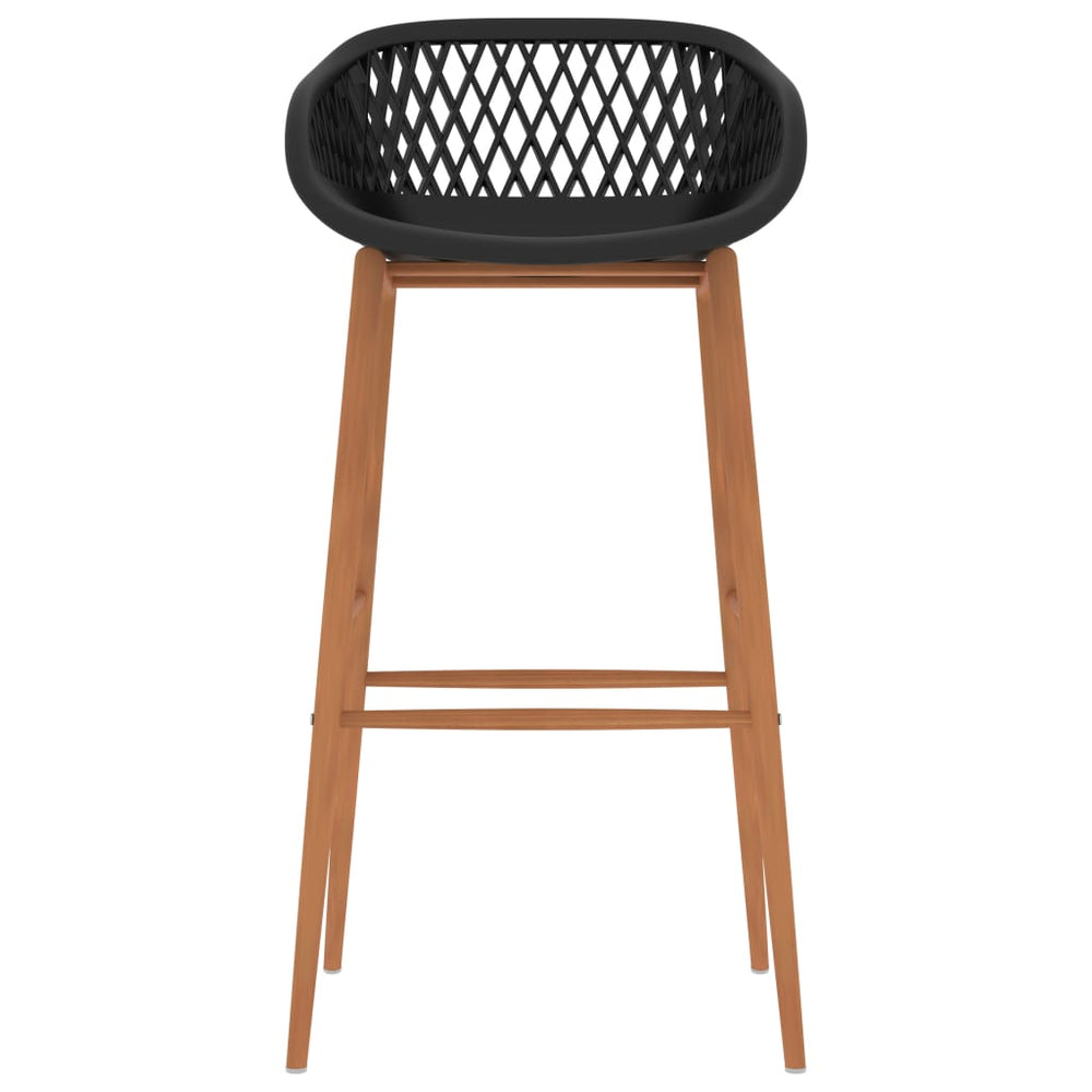 Bar stools, 4 pcs, black