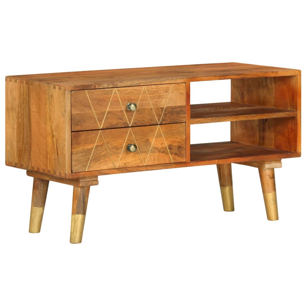 TV cabinet, 85x35x47cm, solid mango wood