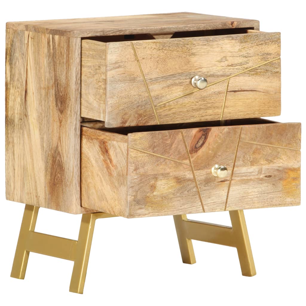Bedside cabinet, 40x30x50cm, solid mango wood