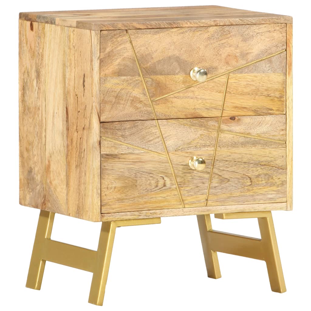 Bedside cabinet, 40x30x50cm, solid mango wood