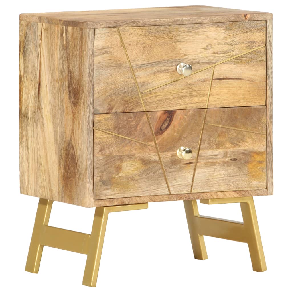 Bedside cabinet, 40x30x50cm, solid mango wood