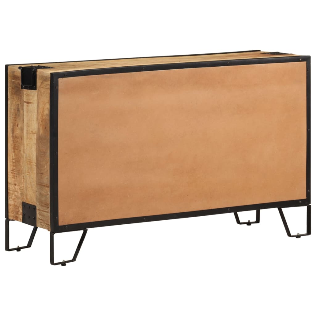 Sānu galds, 100x31x60 cm, neapstrādāta mango masīvkoksne