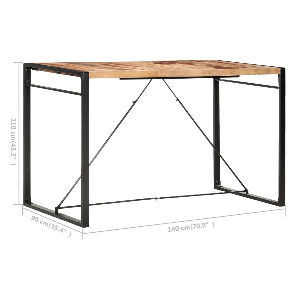 Baro stalas, 180x90x110cm, rausvosios dalbergijos masyvas