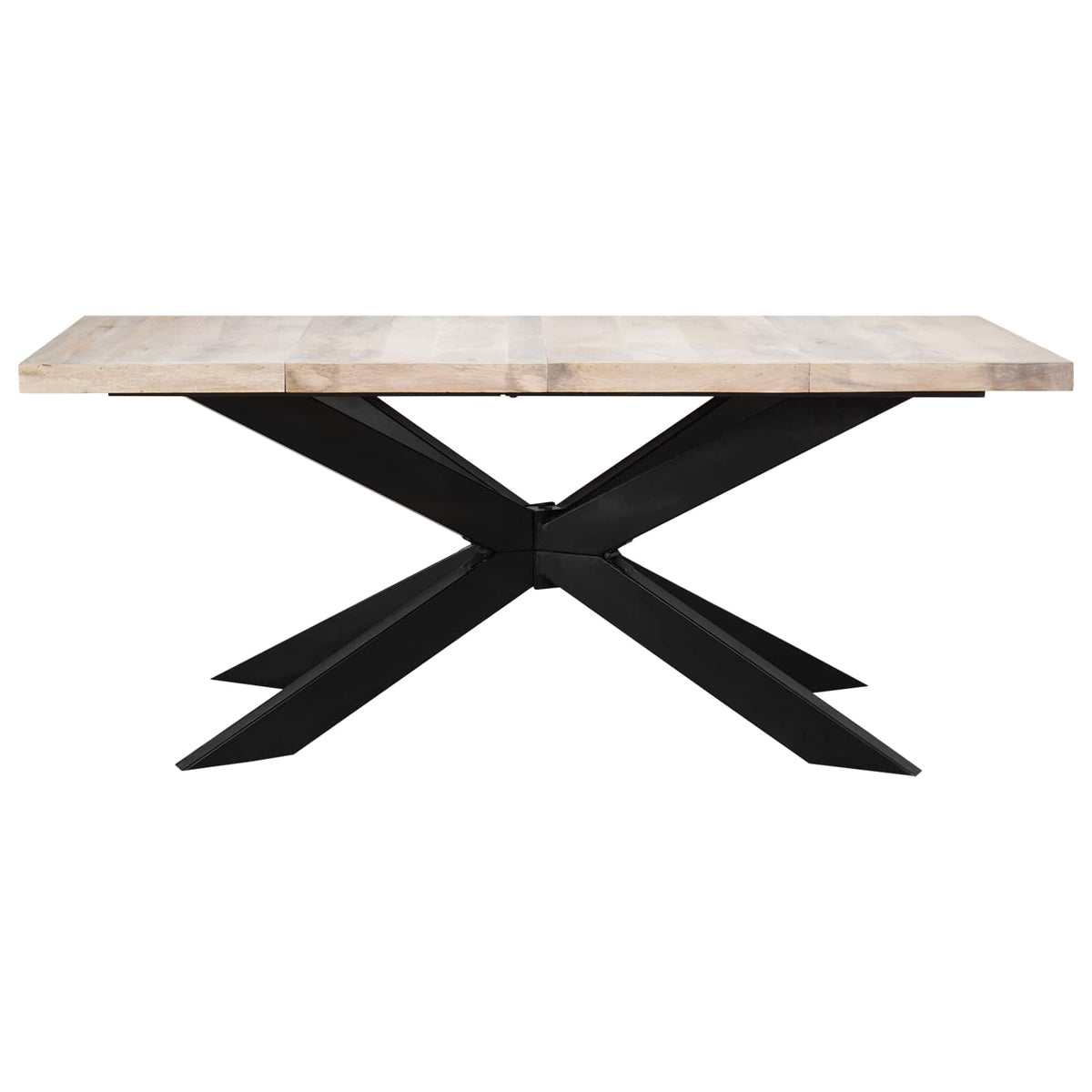 Valgomojo stalas, 180x90x76cm, baltintos mango medienos masyvas
