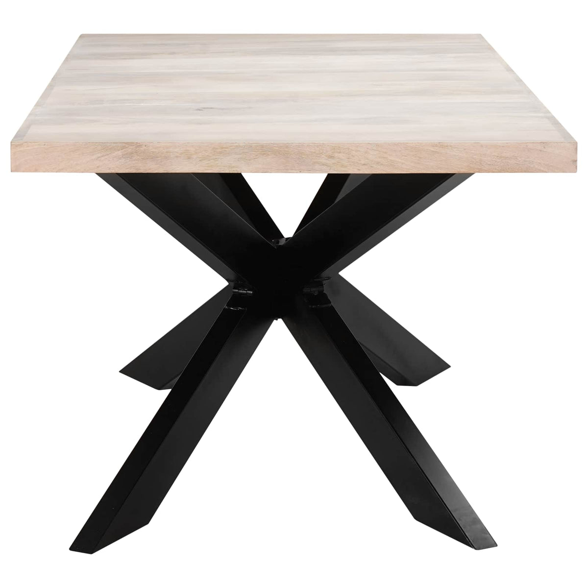 Valgomojo stalas, 180x90x76cm, baltintos mango medienos masyvas