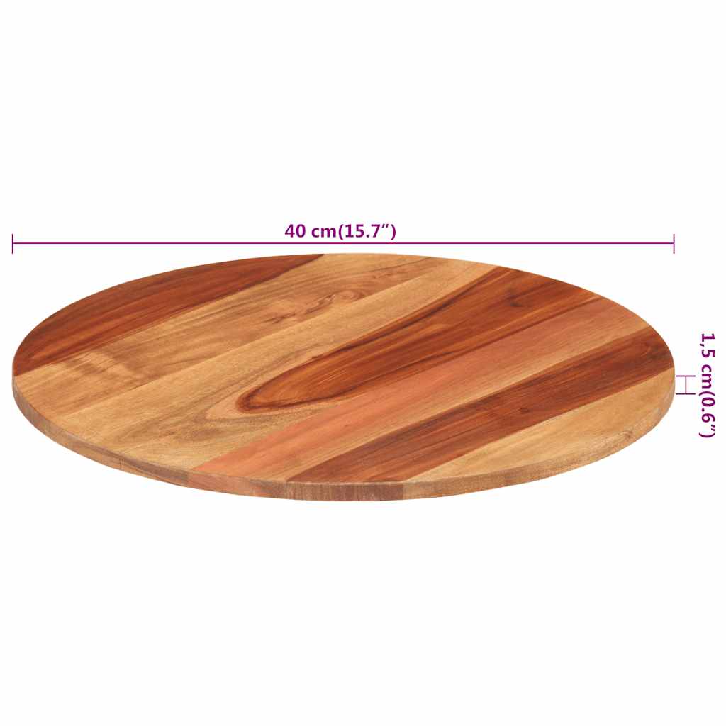Stalviršis, 40cm, akacijos medienos masyvas, apskritas, 15–16mm