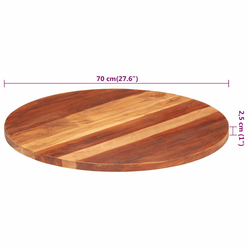 Stalviršis, 70cm, akacijos medienos masyvas, apskritas, 25–27mm