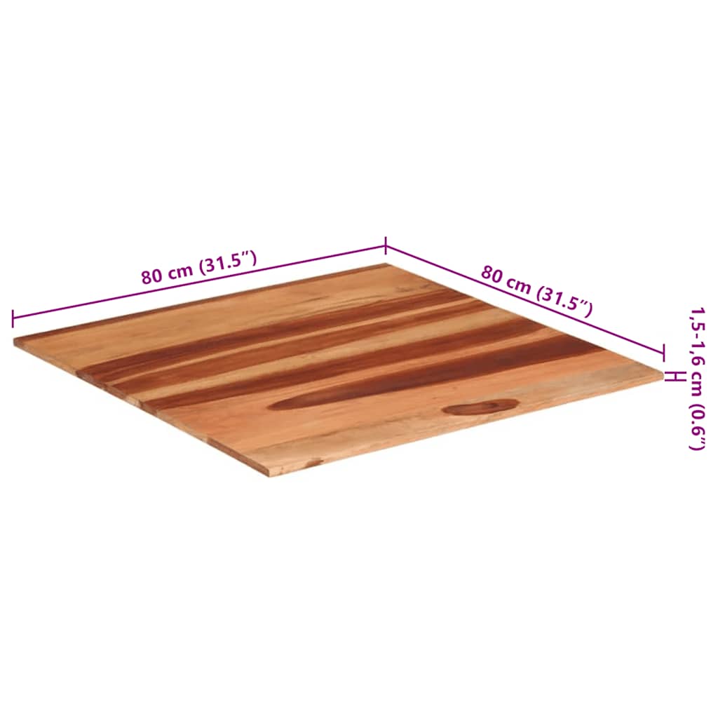 Virsma, 80x80cm, akācijas masīvkoks, 15–16mm