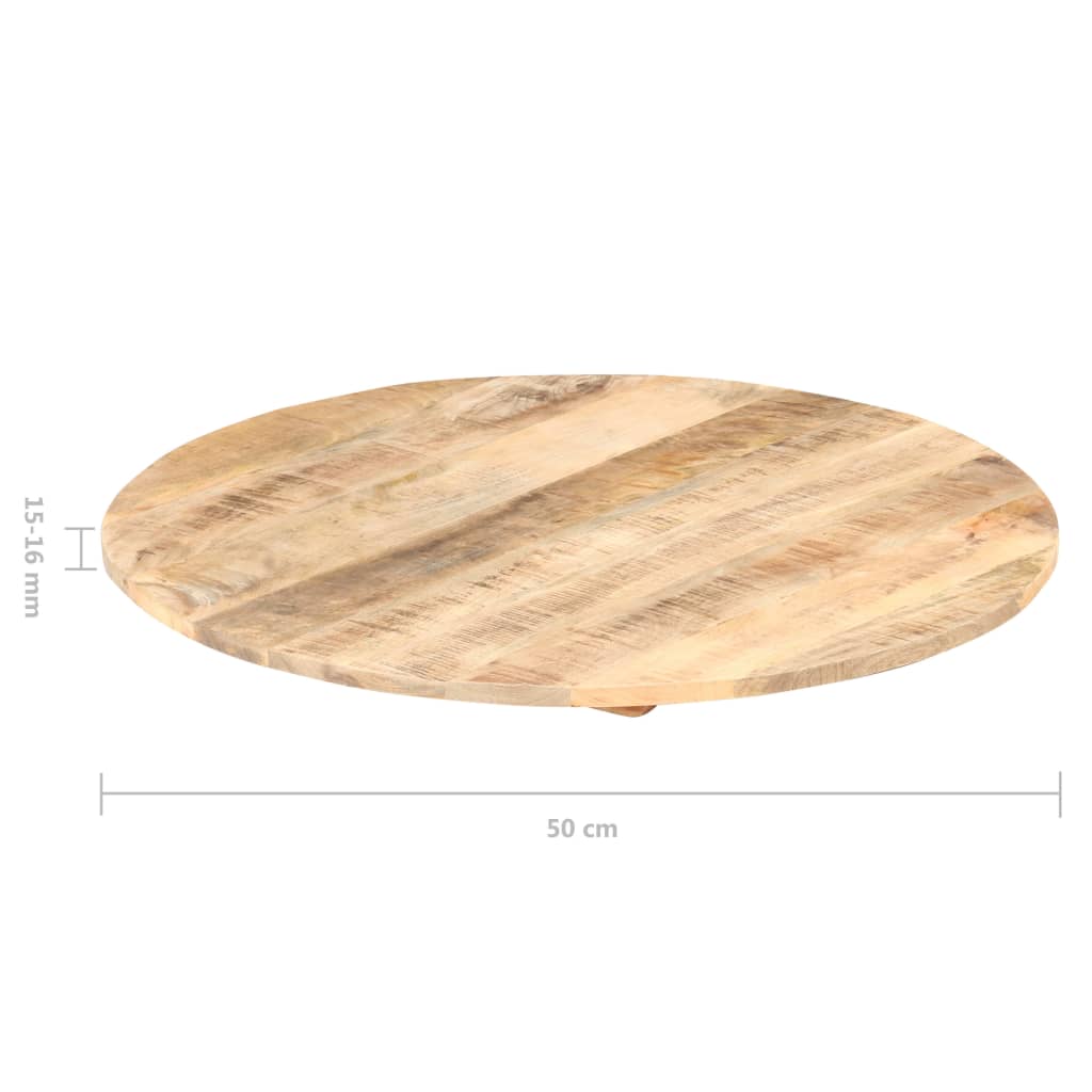 Stalviršis, 50cm, mango medienos masyvas, apskritas, 15-16mm