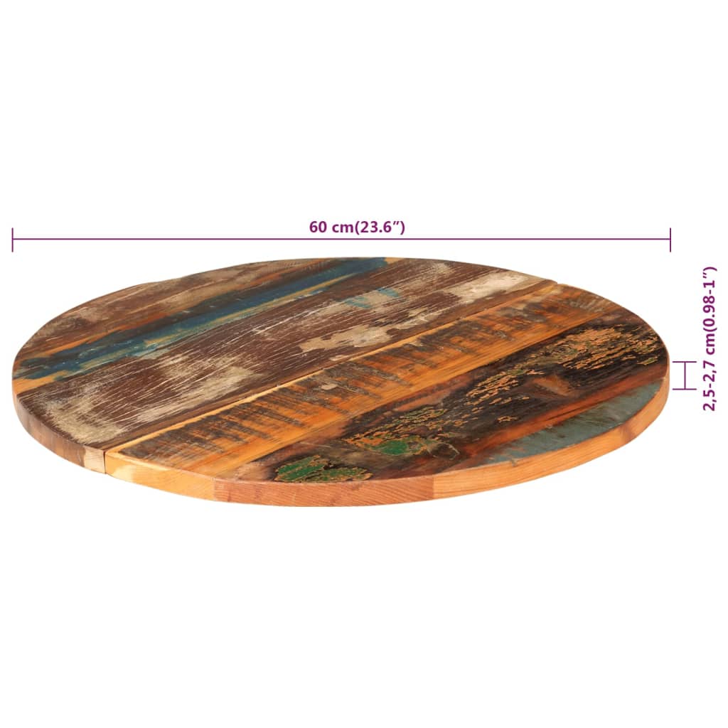 Stalviršis, 60cm, medienos masyvas, 25-27mm, apskritas