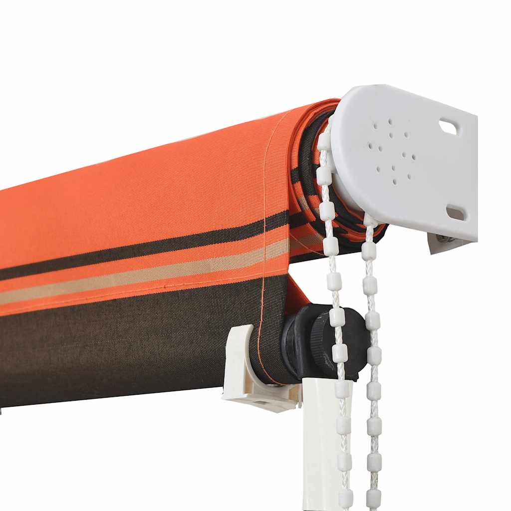 Retractable awning, orange and brown, 400x150cm