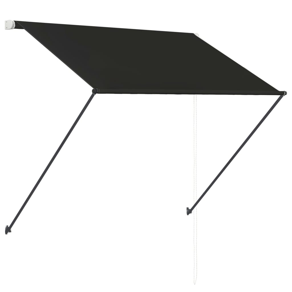 Ištraukiama markizė su LED, antracito spalvos, 100x150cm
