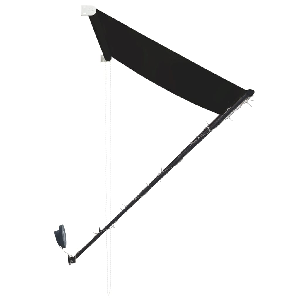 Ištraukiama markizė su LED, antracito spalvos, 100x150cm