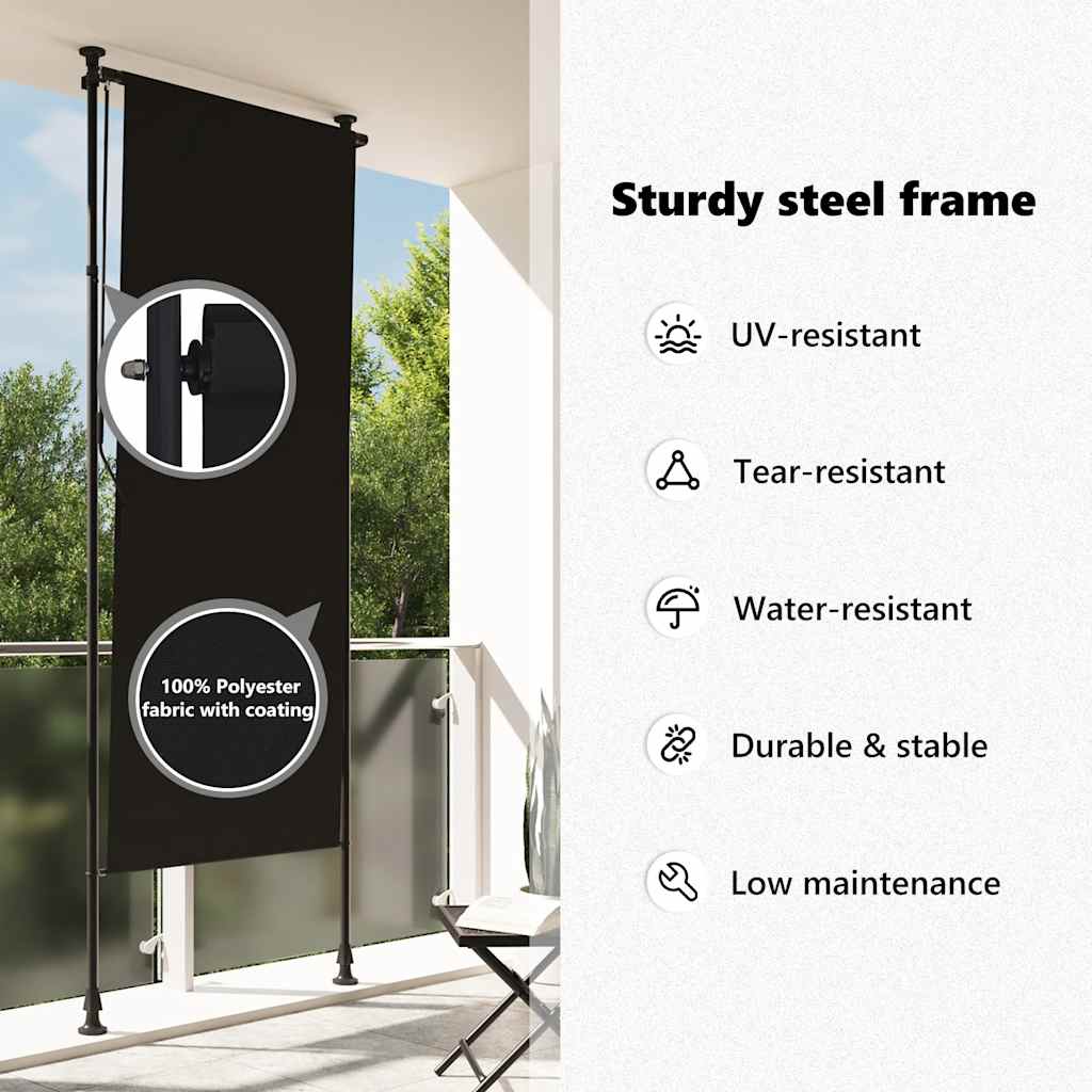 Outdoor blind, anthracite, 120x270cm