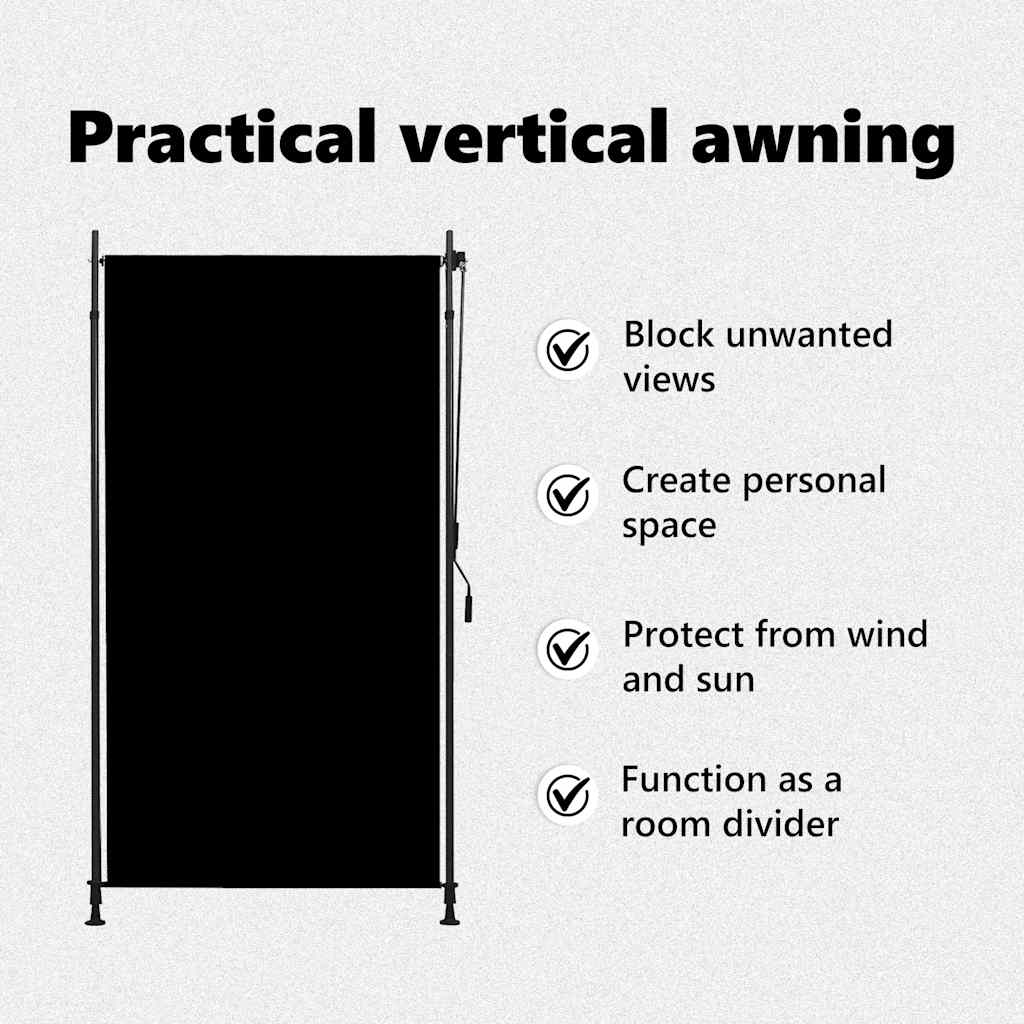 Outdoor blind, anthracite, 120x270cm