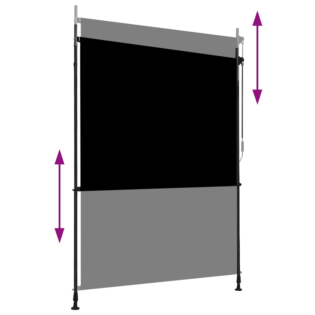 Outdoor roller blind, anthracite, 150x270cm